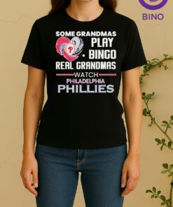 Awesome Philadelphia Phillies Some Grandmas Play Bingo Real Grandmas Watch Diamond Heart Shape Women Shirt