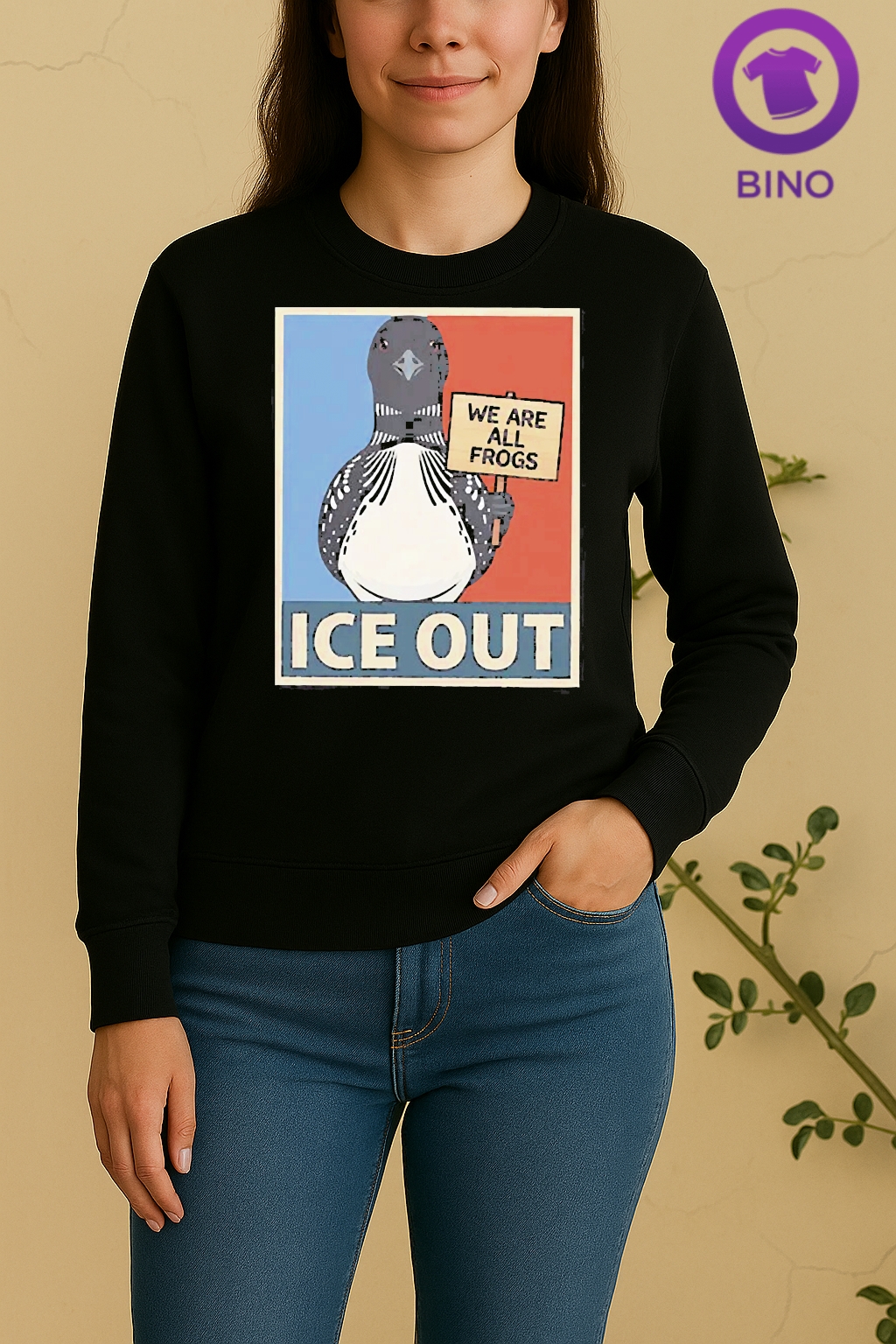 Minnesota State Bird Common Loon Ice OusSweater