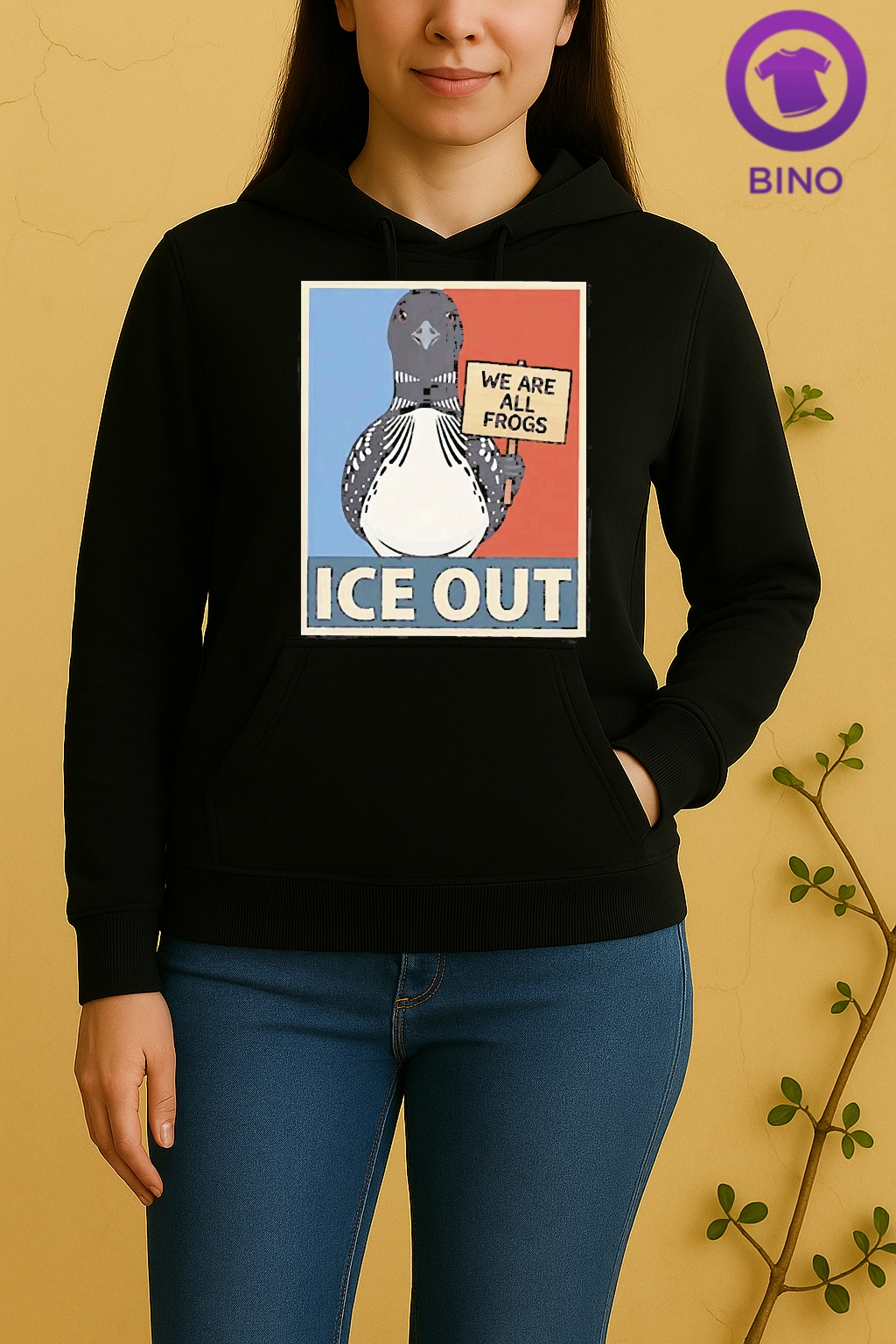 Minnesota State Bird Common Loon Ice OusUnisex Hoodie