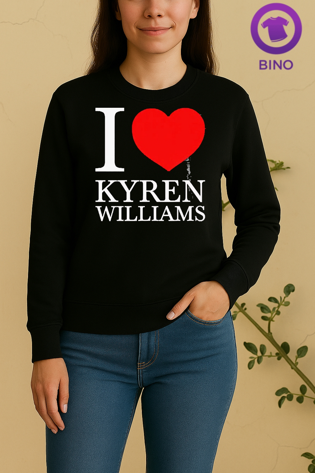 Officials I Love Kyren Williams Heart Los Angeles Rams Sweater