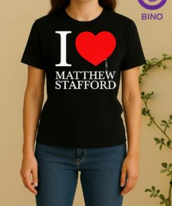 Officials I Love Matthew Stafford Heart Los Angeles Rams Women Shirt