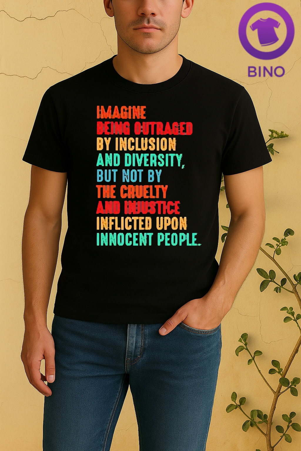 Officials Imagine Being Outraged By Inclusion And Diversity But Not By The Cruelty Tee Shirt by Bino Shirt – Custom Graphic T-Shirt