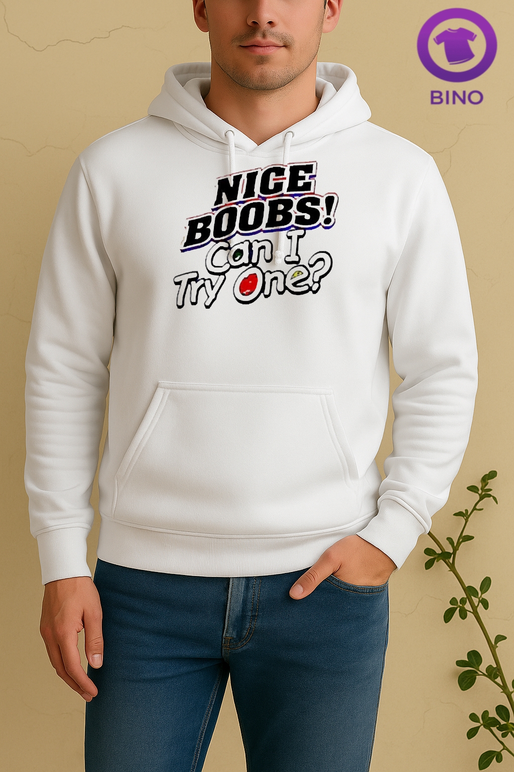 Officials Nice Boobs Can I Try One Graphic Unisex Hoodie