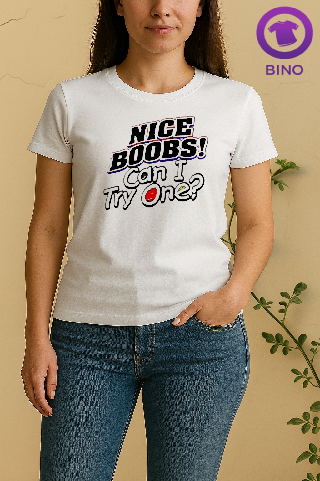 Officials Nice Boobs Can I Try One Graphic Women Shirt