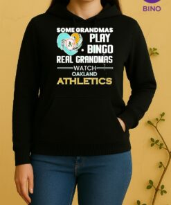Officials Oakland Athletics Some Grandmas Play Bingo Real Grandmas Watch Diamond Heart Shape Unisex Hoodie