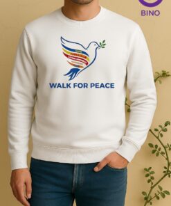 Officials Peace Walk Dove With Olive Branch Message Sweater
