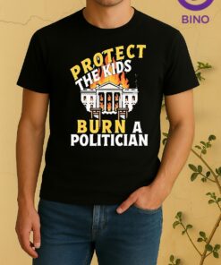 Officials Protect The Kids Burn A Politician Shirt