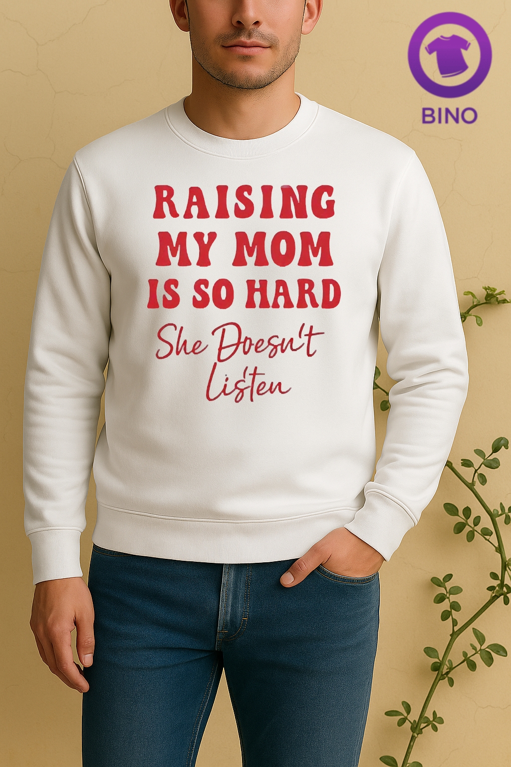 Officials Raising My Mom Is So Hard She Doesnt Listen Text Sweater