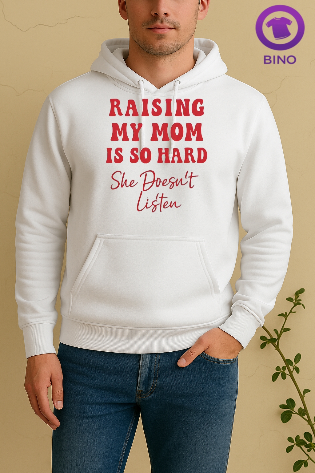 Officials Raising My Mom Is So Hard She Doesnt Listen Text Unisex Hoodie