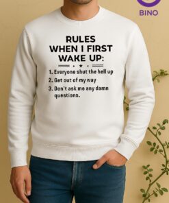 Officials Rules When I First Wake Up Woman Sweater