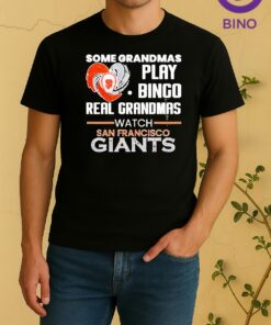 Officials San Francisco Giants Some Grandmas Play Bingo Real Grandmas Watch Diamond Heart Shape Shirt