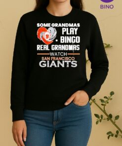 Officials San Francisco Giants Some Grandmas Play Bingo Real Grandmas Watch Diamond Heart Shape Sweater