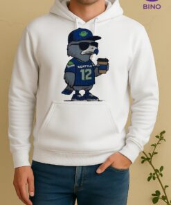 Officials Seattle Seahawks Nfl Super Bowl Lx 2026 Mascot Number 12 Meme Woman Unisex Hoodie