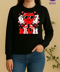 Officials Six Seven 67 Bruh 6 7 Meme Funny Cute Valentines Day Sweater