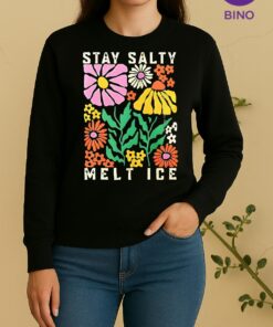 Officials Stay Salty Melt Ice Flower Abolish Ice Sweater