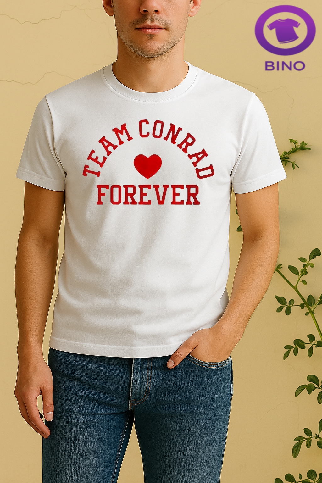 Officials Team Conrad Forever Curved Heart Logo Woman Shirt by Bino Shirt – Custom Graphic T-Shirt