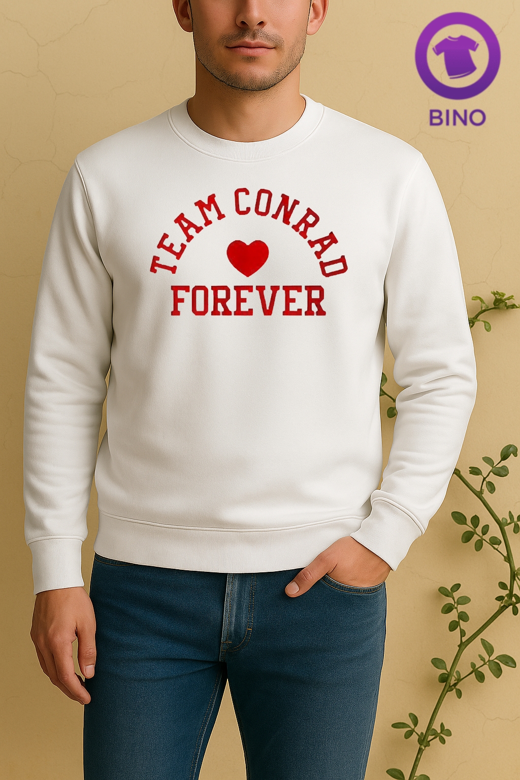 Officials Team Conrad Forever Curved Heart Logo Woman Sweater