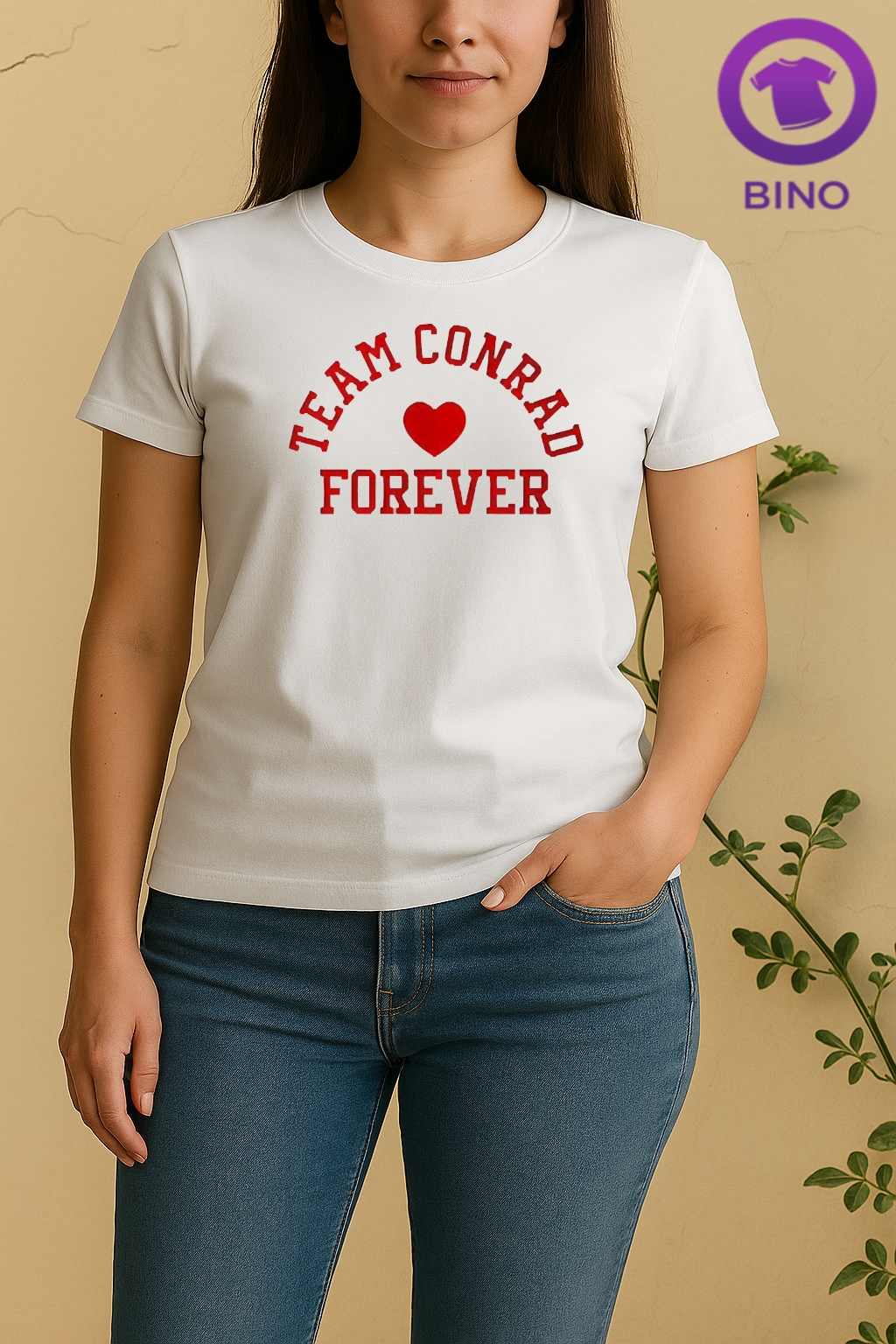 Officials Team Conrad Forever Curved Heart Logo Woman Women Shirt