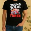 Officials Young Wild And Three Red Monster Truck Racing Birthday Boy Shirt