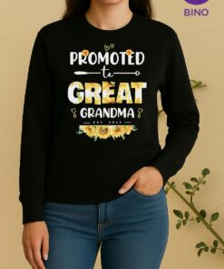 Promoted To Great Granma Flower Sweater